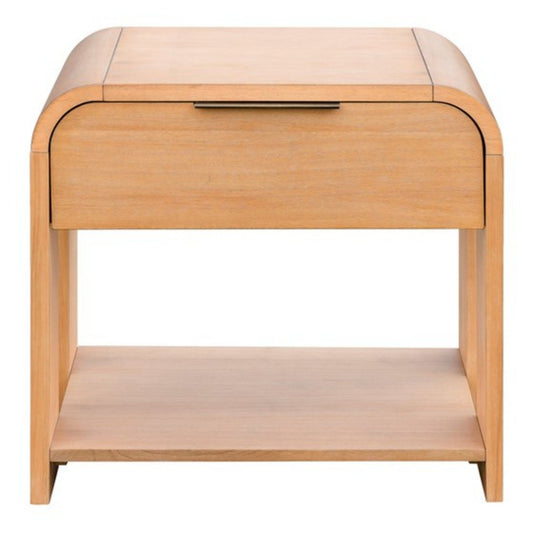 1 Drawer Waterfall Nightstand - Natural