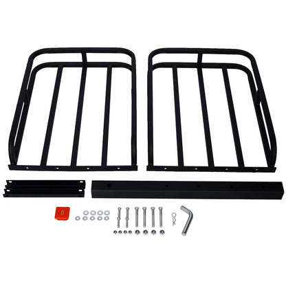 Heavy Duty Steel Hitch Mount Cargo Carrier Rack For SUV, Truck, Car With 2" Receiver - Black