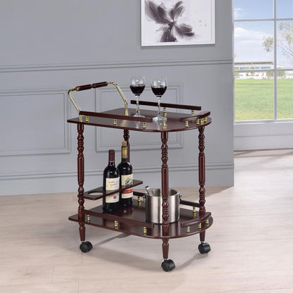 2 Shelf Serving Cart - Brown