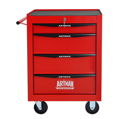 Rolling Metal Tool Chest With Drawers, Steel Storage Cabinet With Ball Bearing Slides