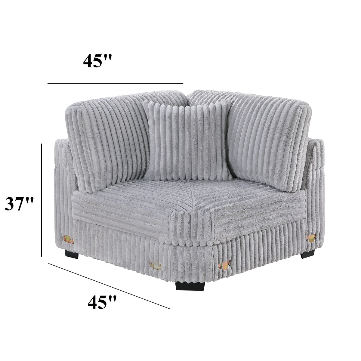 Corner Wedge Chair With Pillow, Living Room Furniture