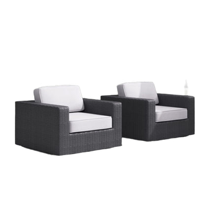 Silla de patio con cojines de diseño elegante