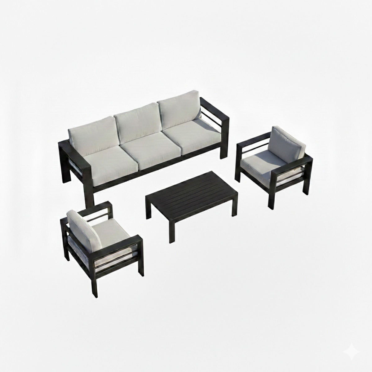 Outdoor Patio Set With All-Weather Thick Cushions