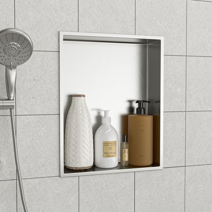 Stainless Steel Shower Niche With Seamless Design For Bathroom Storage