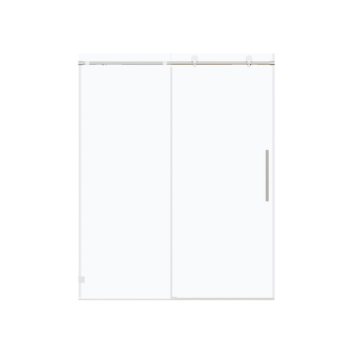 Frameless Single Sliding Soft Close Shower Doors, 5/16" Sgcc Tempered Glass