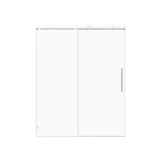 Frameless Single Sliding Soft Close Shower Doors, 5 / 16" Sgcc Tempered Glass - Chrome