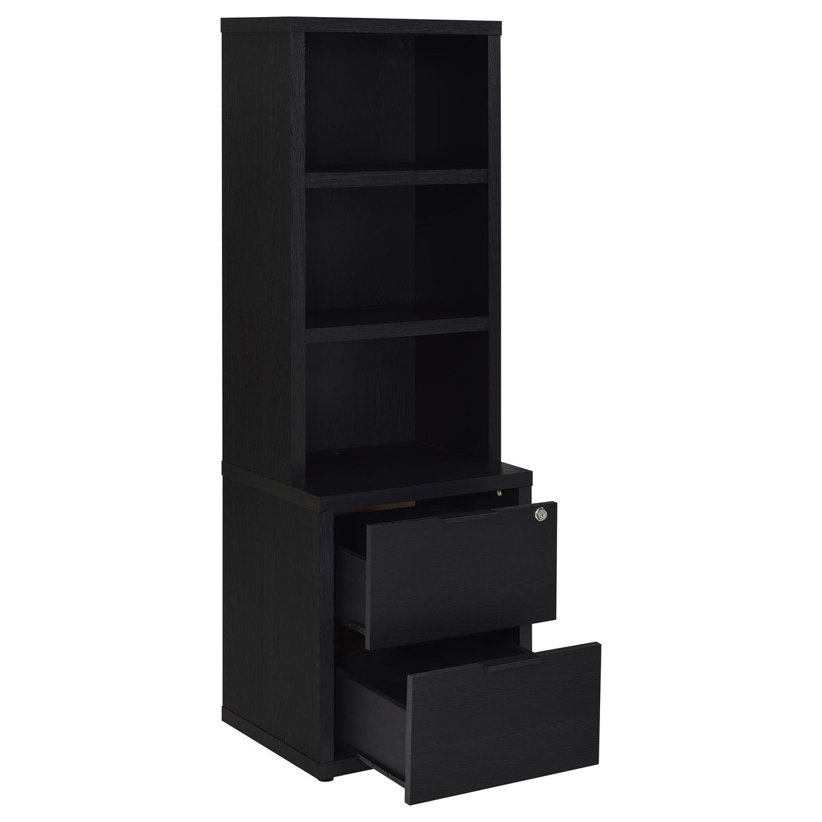 Geary - 3 Shelf Bookcase With USB Charging And Lockable Top Drawer