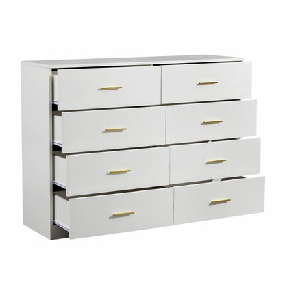 Modern Drawer Dresser For Bedroom, Ample Storage Wide Chest Of Drawers