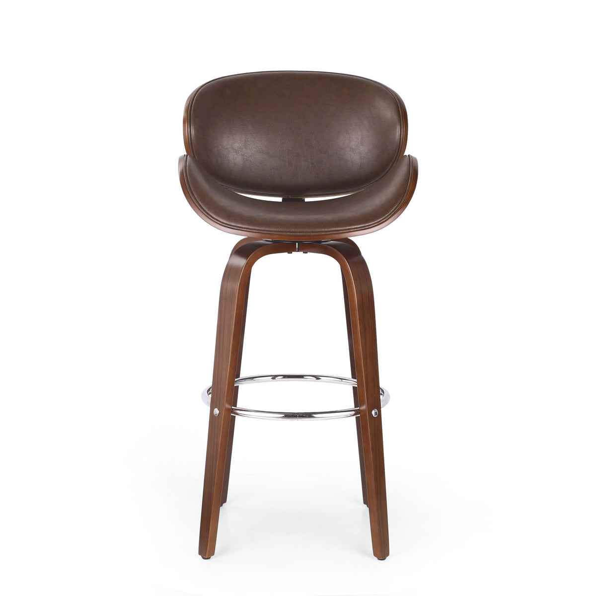 Lumos - Mid Century Modern Upholstered Swivel Barstool