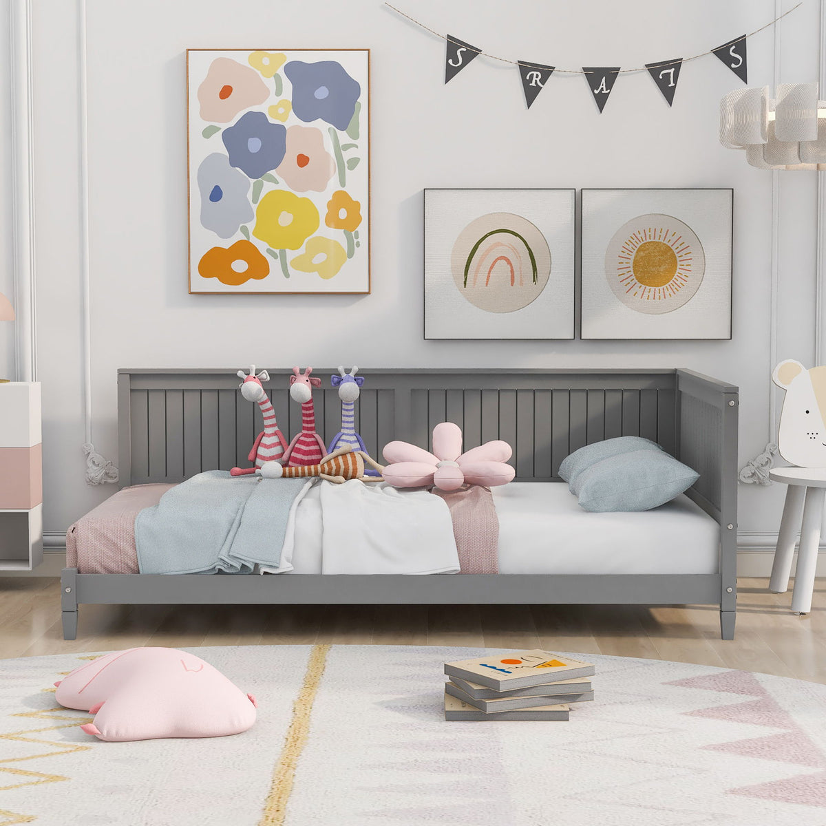 Twin Size Daybed / Sofa Bed - Gray