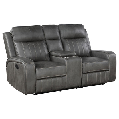 Forrest - Motion Reclining Loveseat With Console - Gray