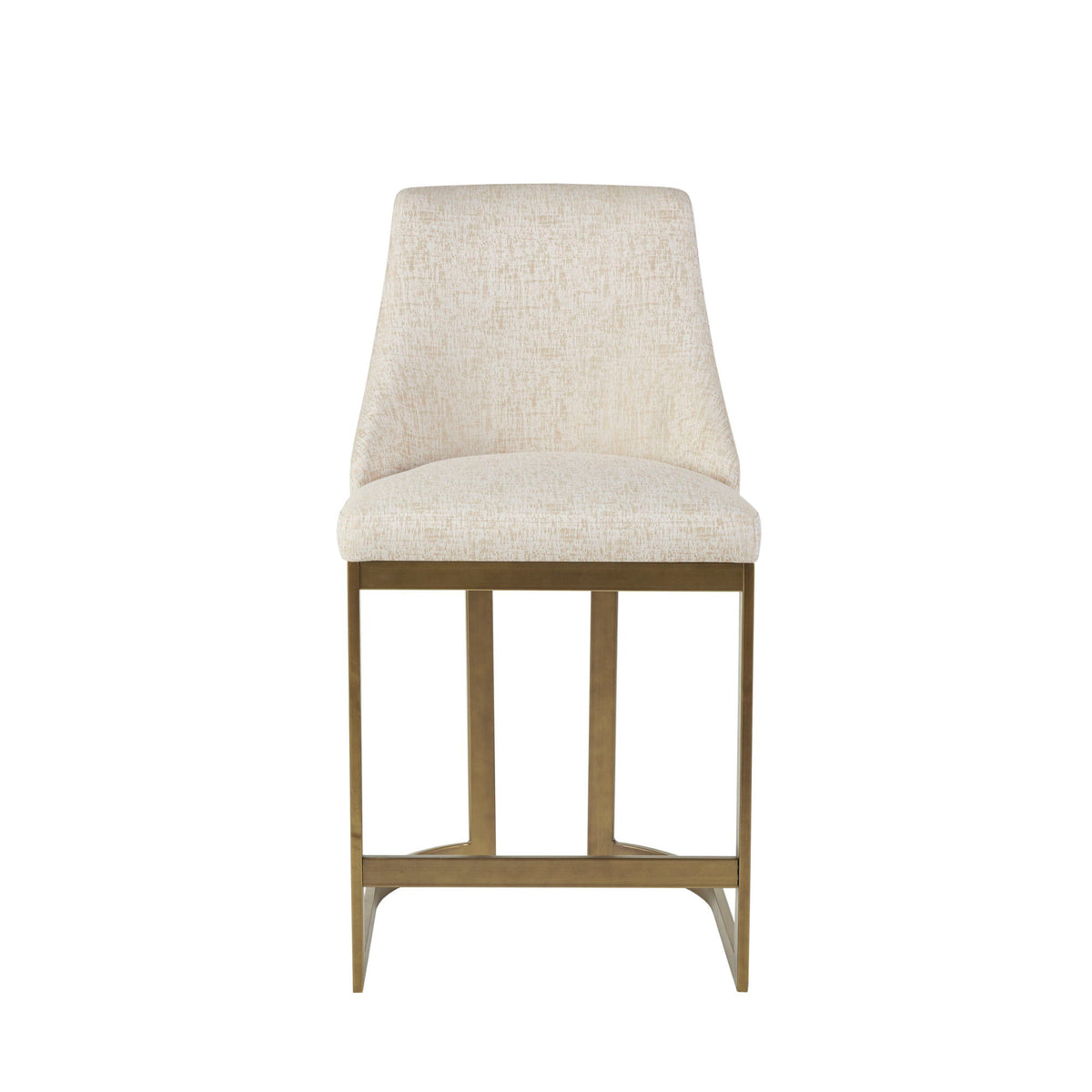 Upholstered Counter Stool - Cream - Metal