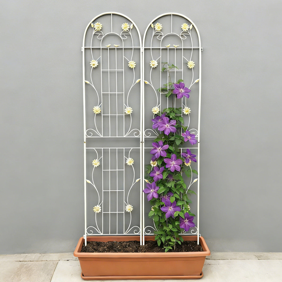 Metal Garden Trellis Rustproof Trellis For Climbing Plant Outdoor Flower Support