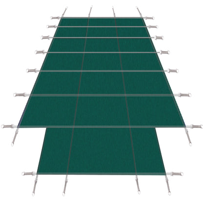 16 X 32 Ft High Strength Pool Safety Cover For Inground Winter Swimming Pools With Center End Step