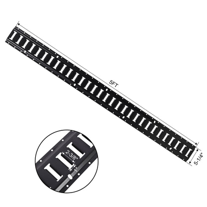 18 Pieces E Track Tie-Down Rail Kit For Trucks, Vans, And Garages With O-Ring Anchors And Ratchet Straps - Black