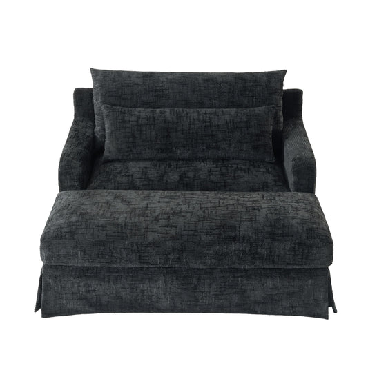 Sofa Bed Loveseat With Textured Surface And 2 Cushions
