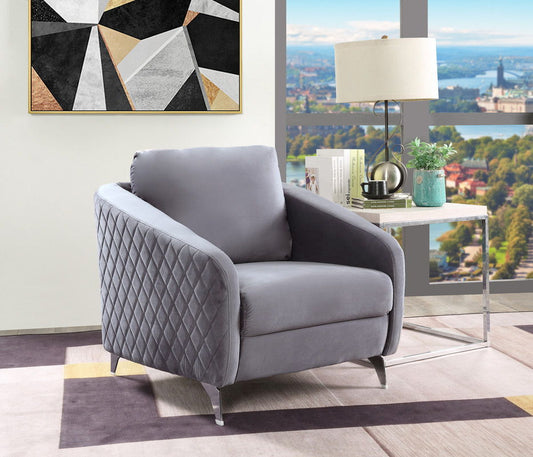 Sillón de terciopelo moderno y elegante de Sofía