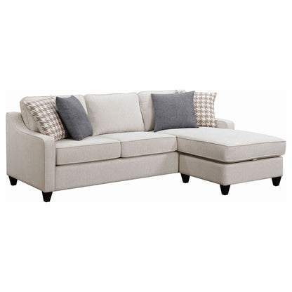 Isla - L-Shaped Sectional Sofa With Pillows - Beige
