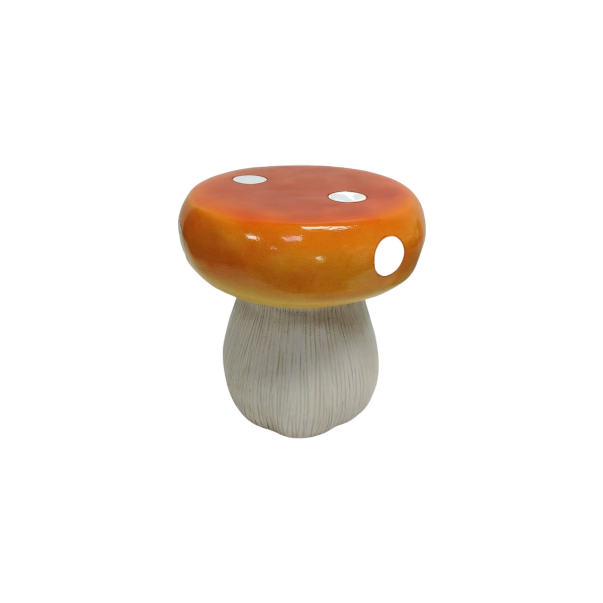 Mushroom Model Statue Stool, Outdoor Garden Stool - Orange