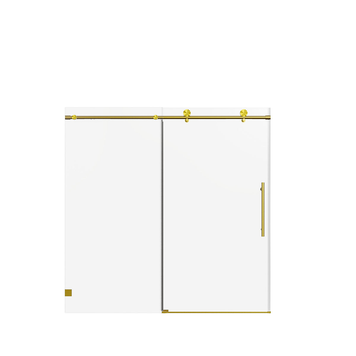 Frameless Single Sliding Soft Close Shower Doors, 5/16" Sgcc Tempered Glass