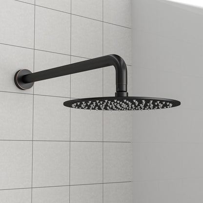 Oil Rubbed Bronze 16" Shower Arm With Flange, Stainless Steel, For Rain Shower Heads - Oil-Rubbed Bronze
