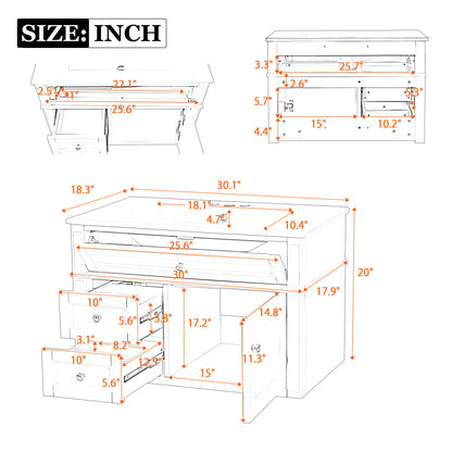 Wall Mounted Bathroom Vanity With 2 Drawers, 1 Tip Out Drawer, 3 Holes Sink
