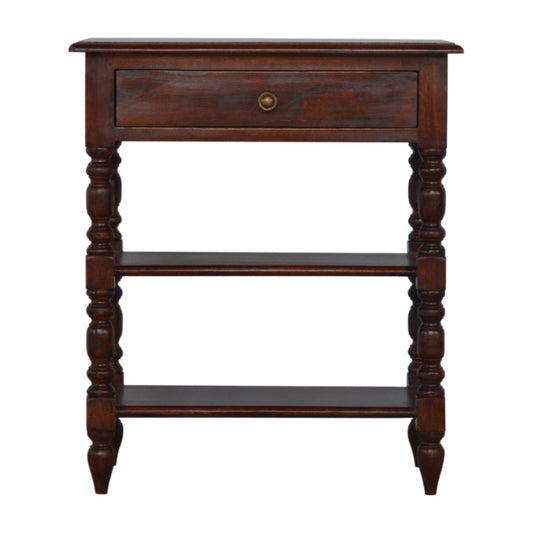 Turned Occasional Table - Brown