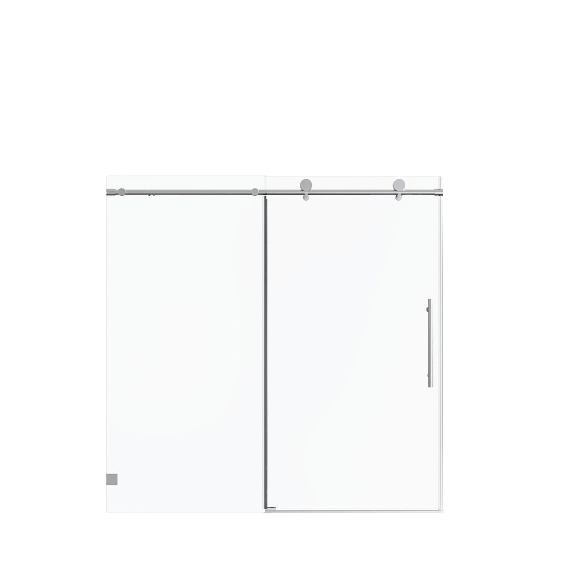 Frameless Single Sliding Soft Close Shower Doors, 5/16" Sgcc Tempered Glass