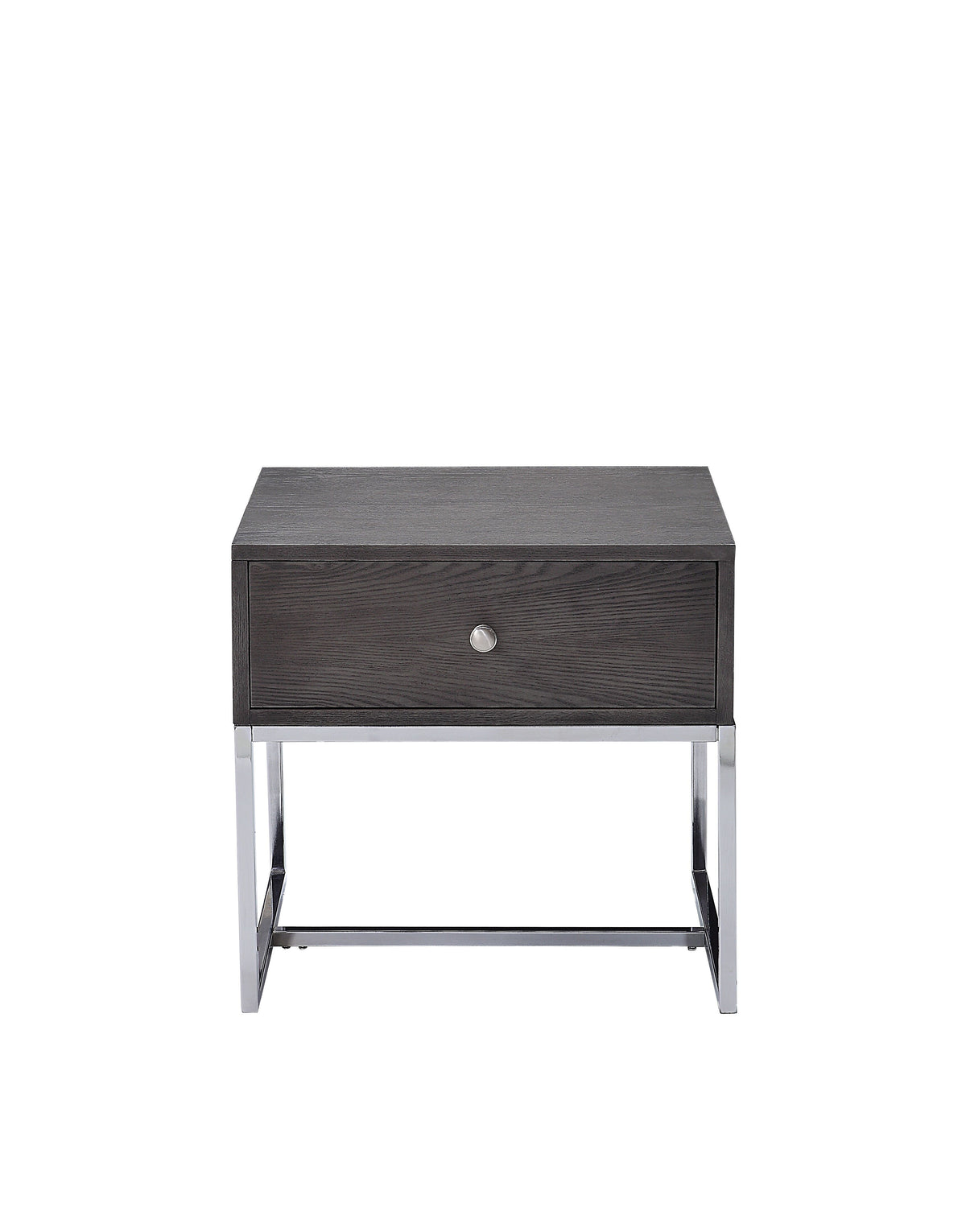 Iban - Mesa auxiliar - Roble gris/cromo