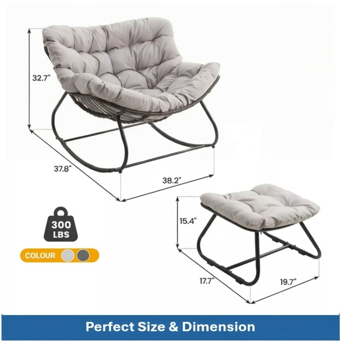 Egg Rocking Chair With Ottoman