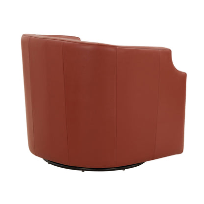 Emmett - Swivel Glider Barrel Chair With Clip Arm Design