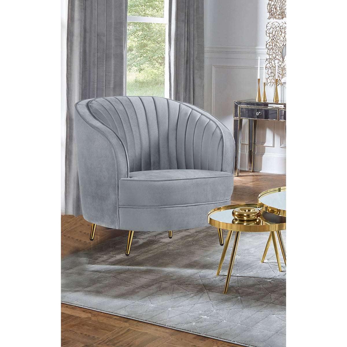 Tufted Upholstered Lounge Seating Chair