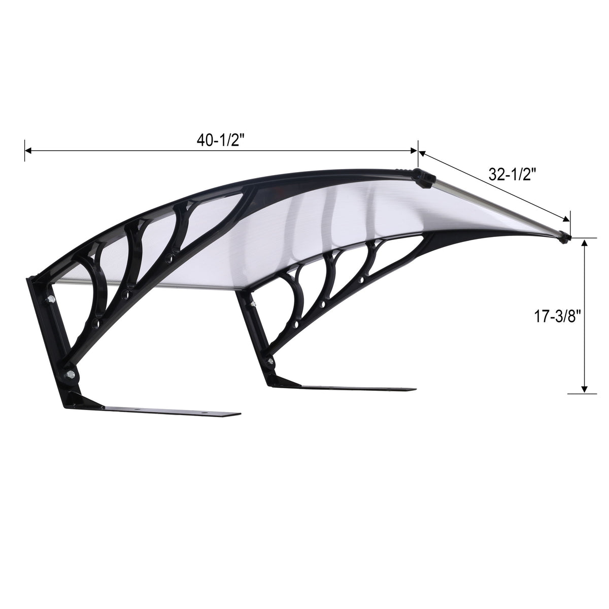 Weather Resistant Polycarbonate Canopy Outdoor Shade Cover For Robotic Lawn Mowers - Black