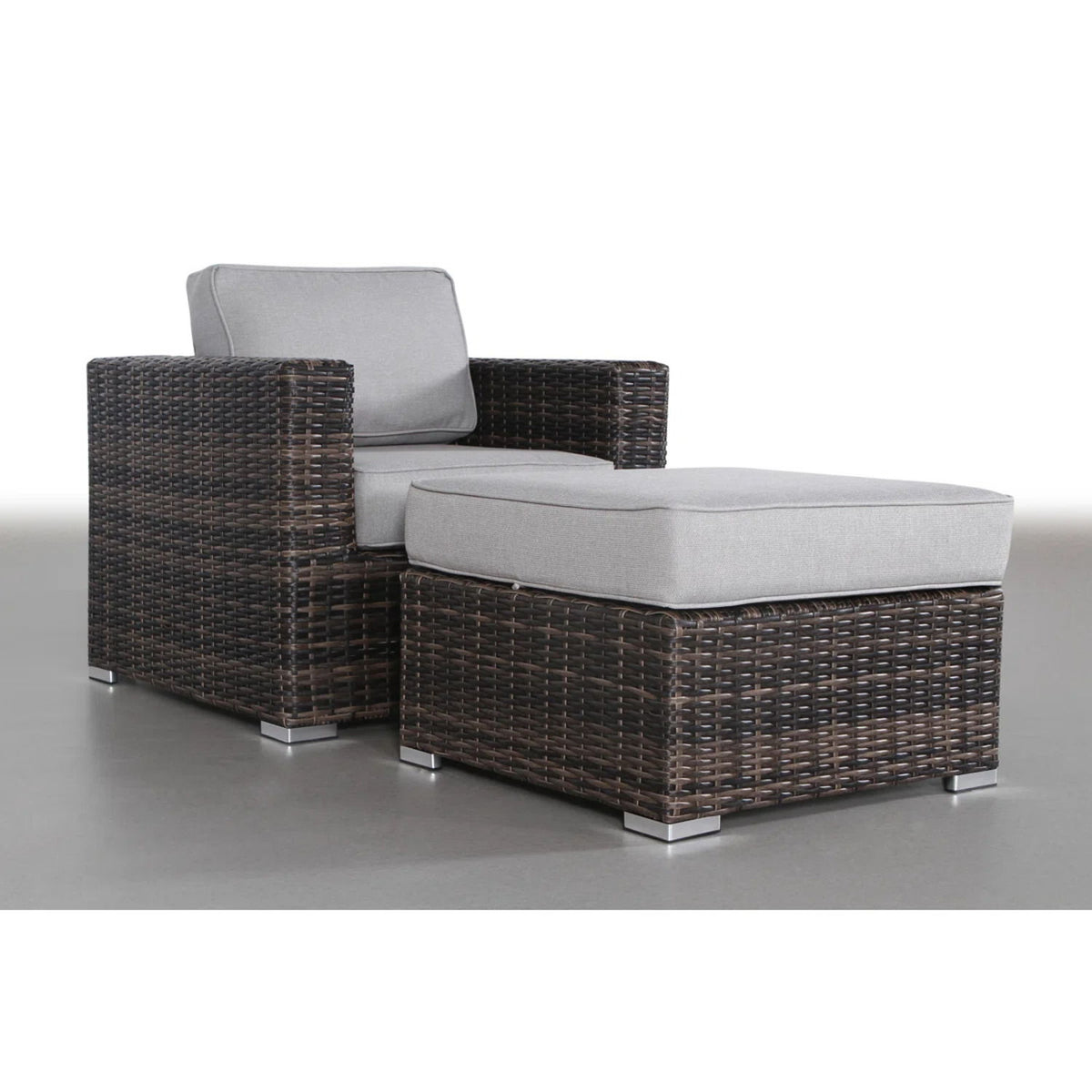 Outdoor Patio Chair Set For Patio With Foam Cushions