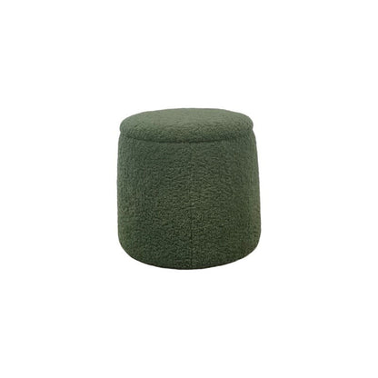 Elegant Round Storage Ottoman Upholstered
