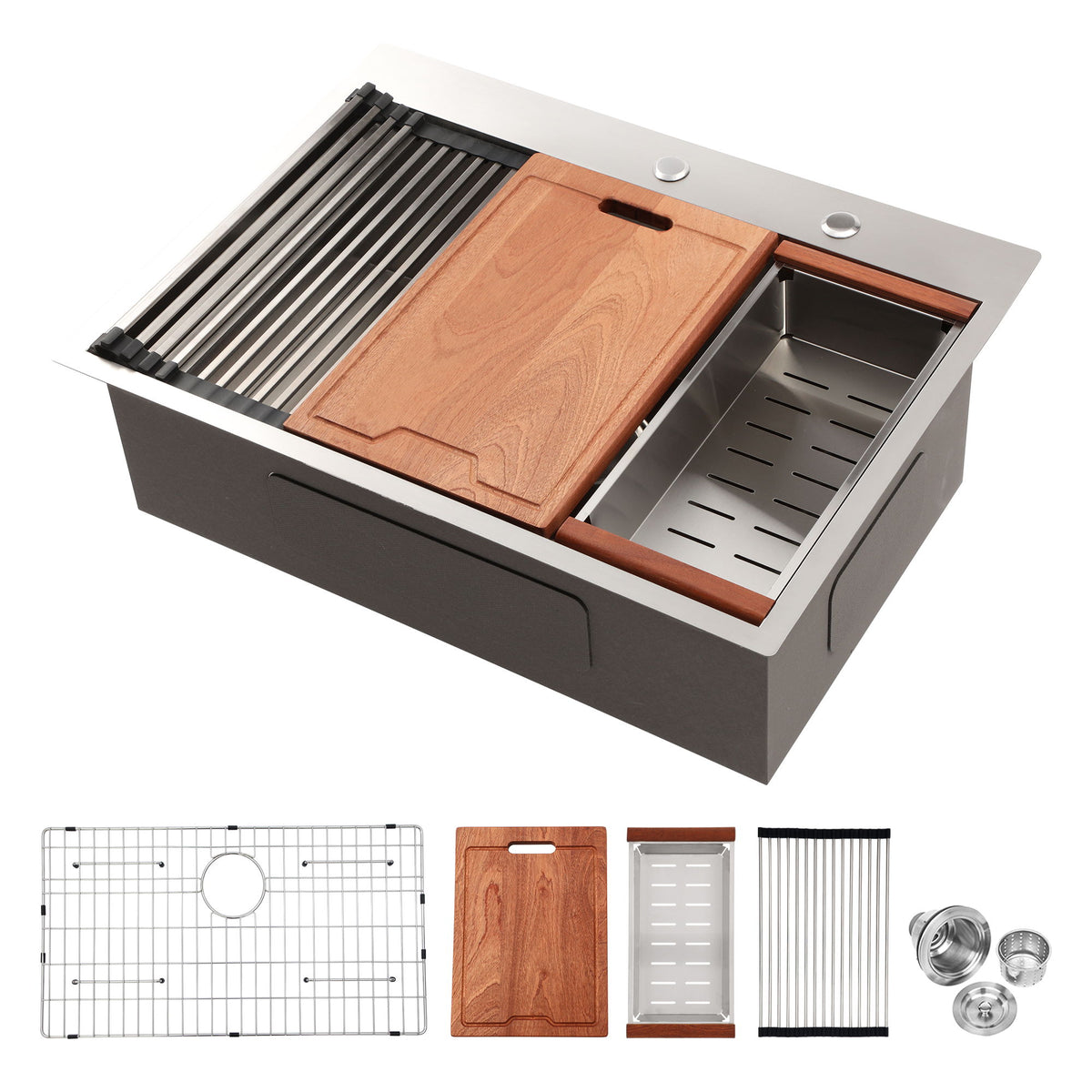 Drop In Kitchen Sink Stainless Steel 16 Gauge