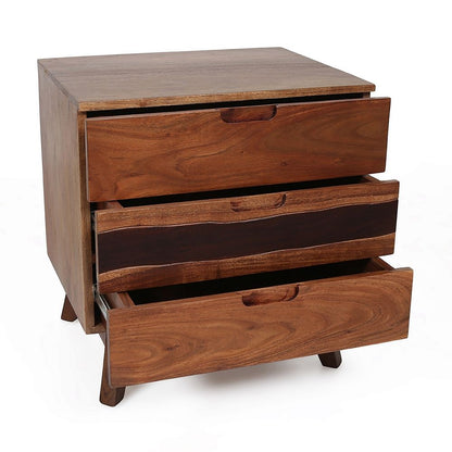 Nightstand Natural Wood - Brown
