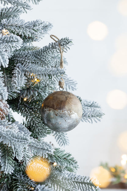 Christmas Ball Ornaments, Wood Decorative Hanging Ball Christmas Tree Ornaments For Holiday Party Decorations