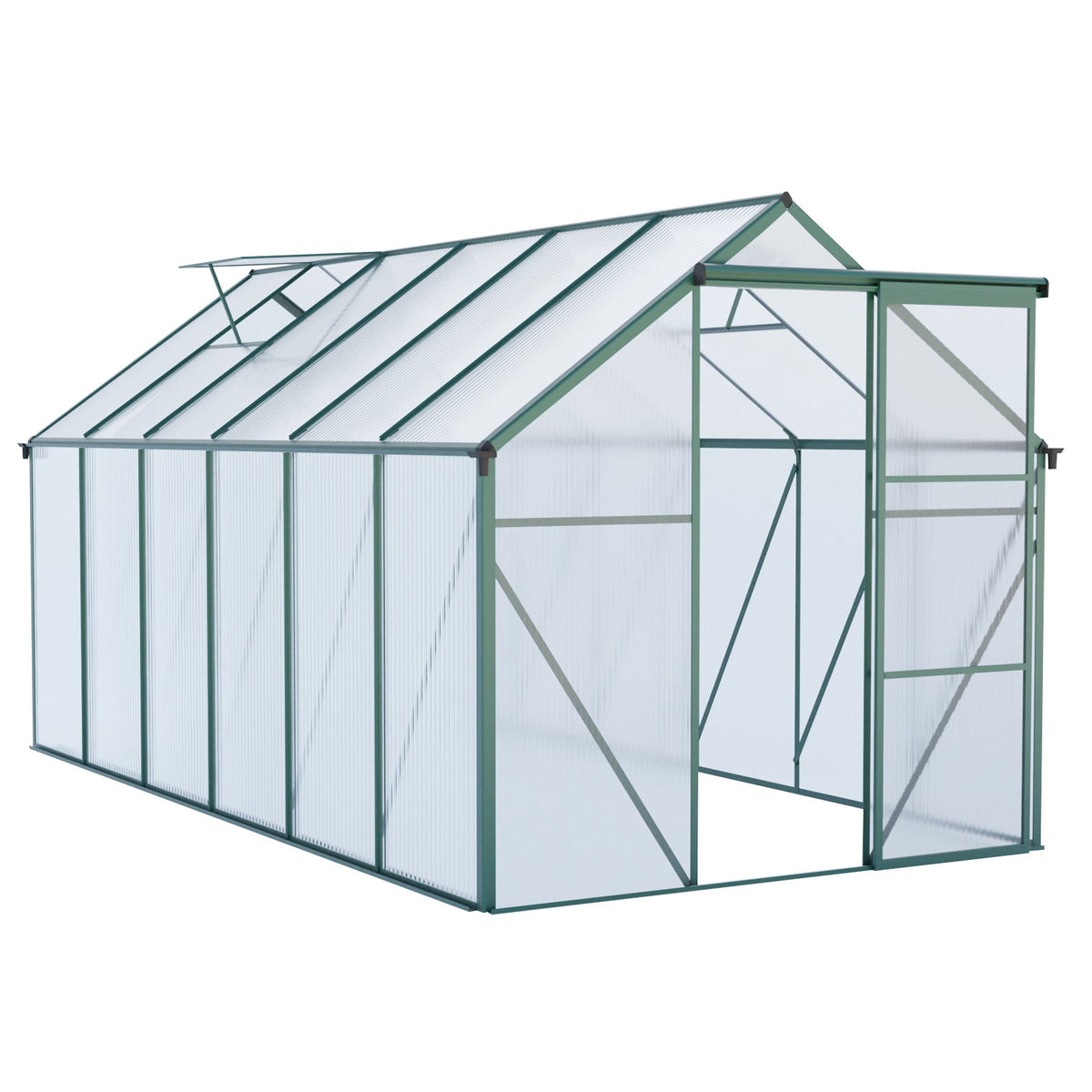Polycarbonate house Raised Base And Anchor Aluminum Heavy Duty Walk-In houses For Outdoor Backyard In All Season
