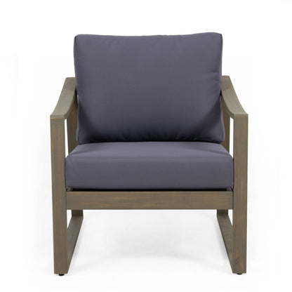 Samwell - Club Chair Outdoor Seating Acacia Wood - Dark Gray