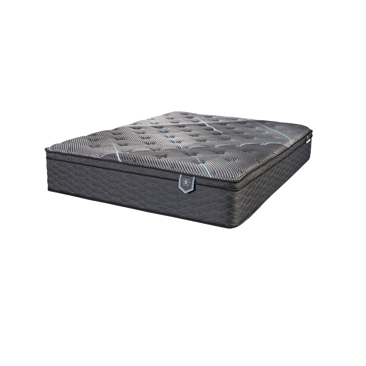 Comfort Care - King Size Hybrid Restful Nights Plush Mattress With Premium Comfort Bedding Pack - Black / White Print