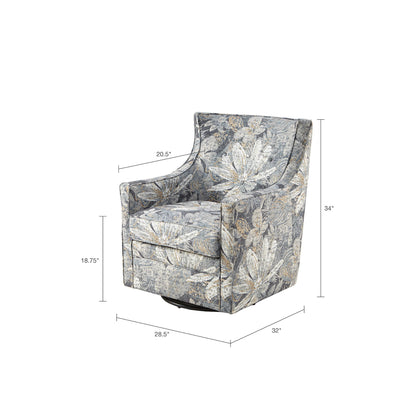 Swivel Glider Chair With Upholstery - Multicolor