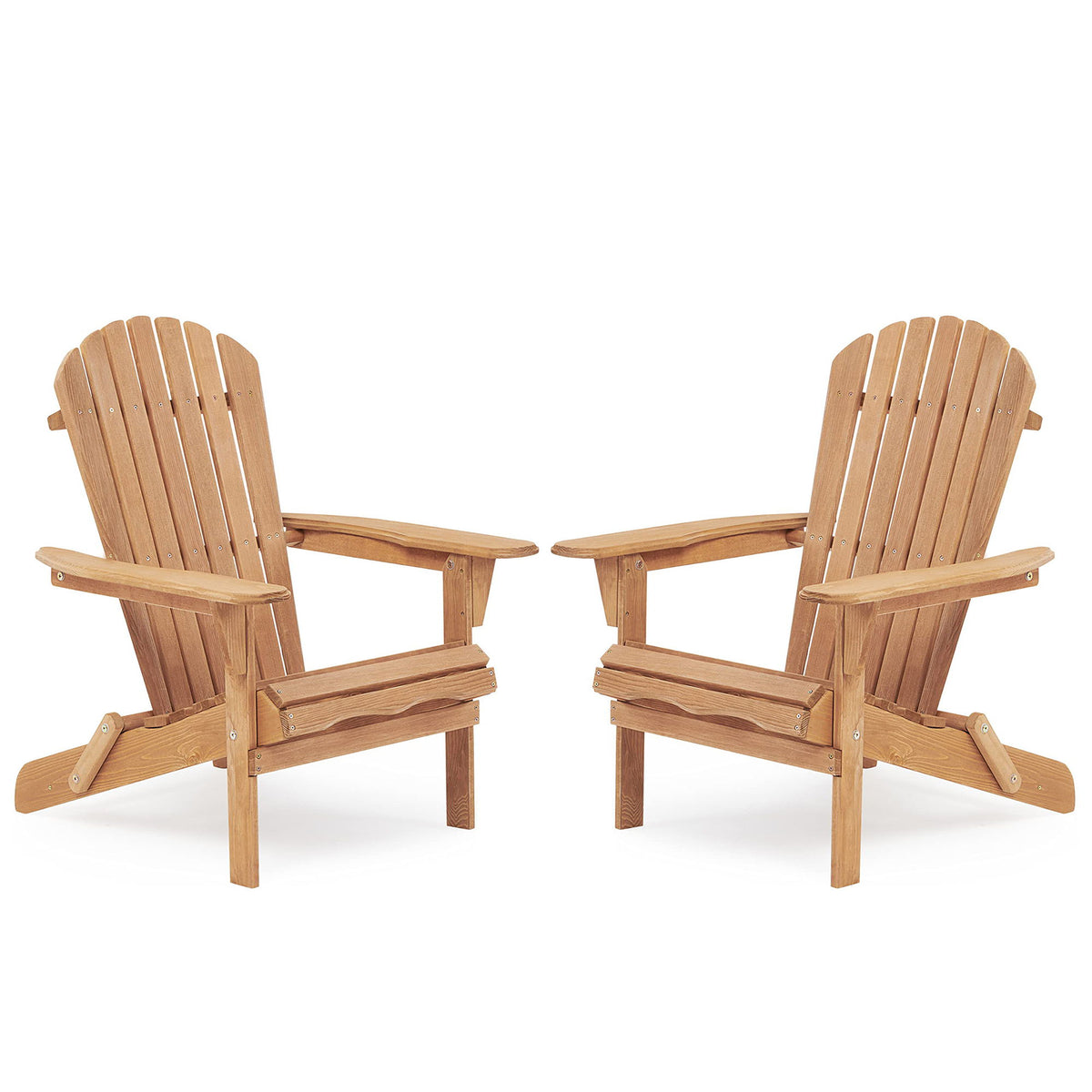 Lounge Patio Chair For Garden Outdoor Wooden Folding Adirondack Chair (Set of 2) Solid Cedar Wood Lounge Patio Chair For Garden