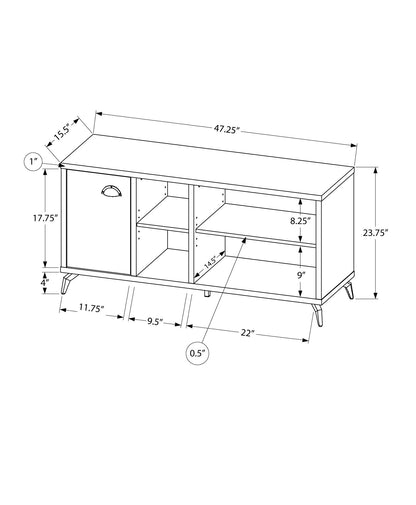 Mueble de TV, consola, centro de entretenimiento multimedia, mueble de almacenamiento, contemporáneo y moderno