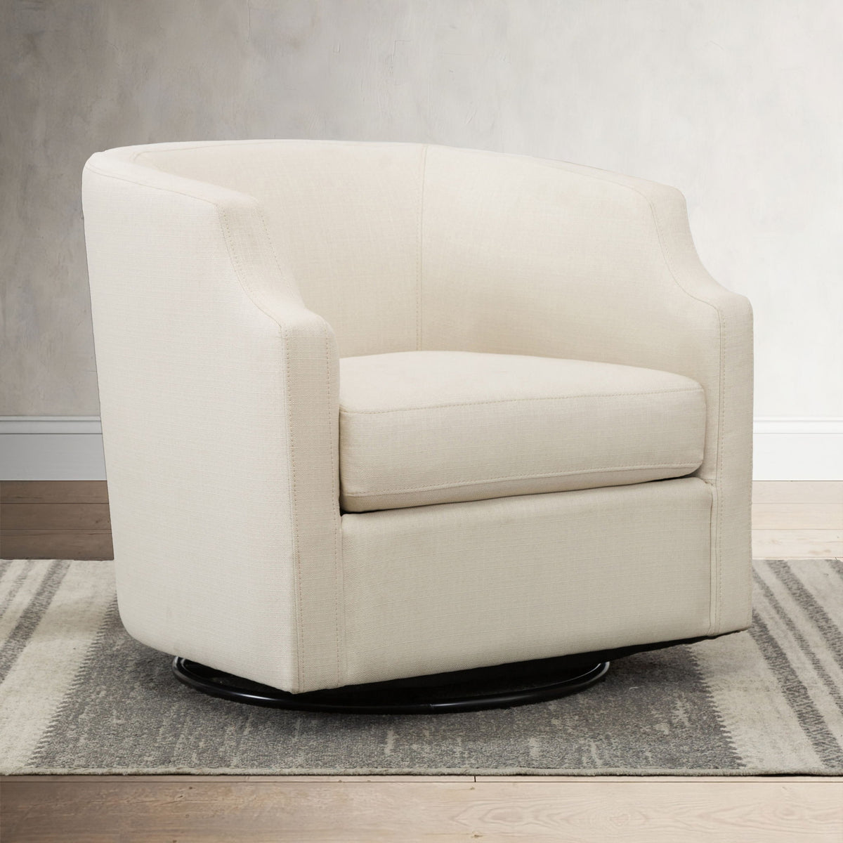 Isabelle - Swivel Glider Barrel Chair