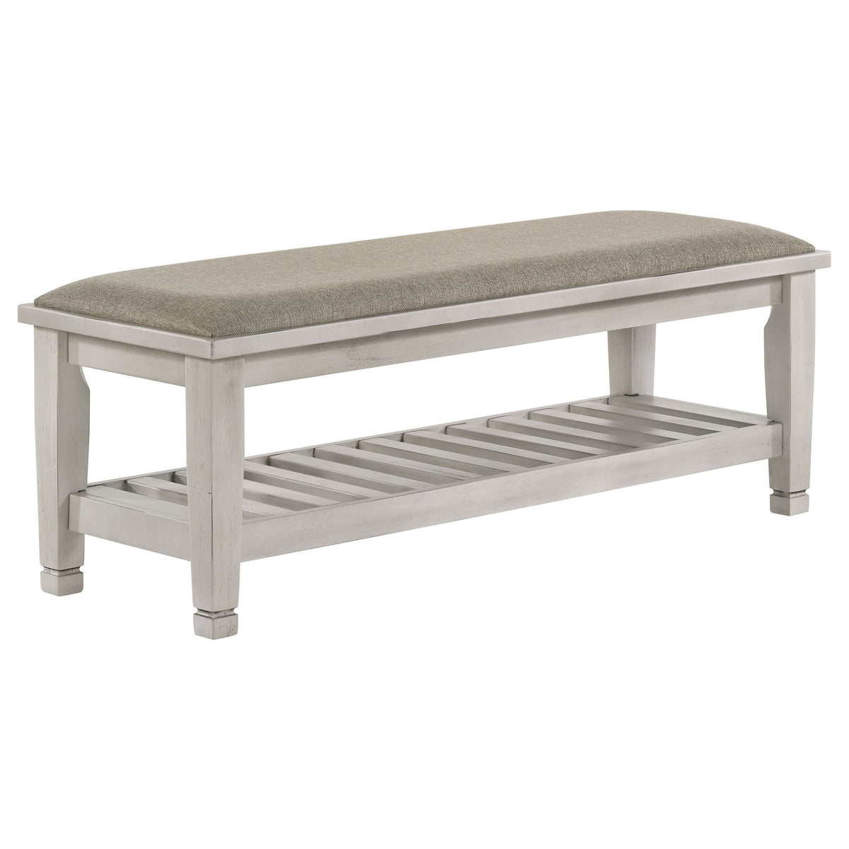 Bench With Upholstery Design - Ivory