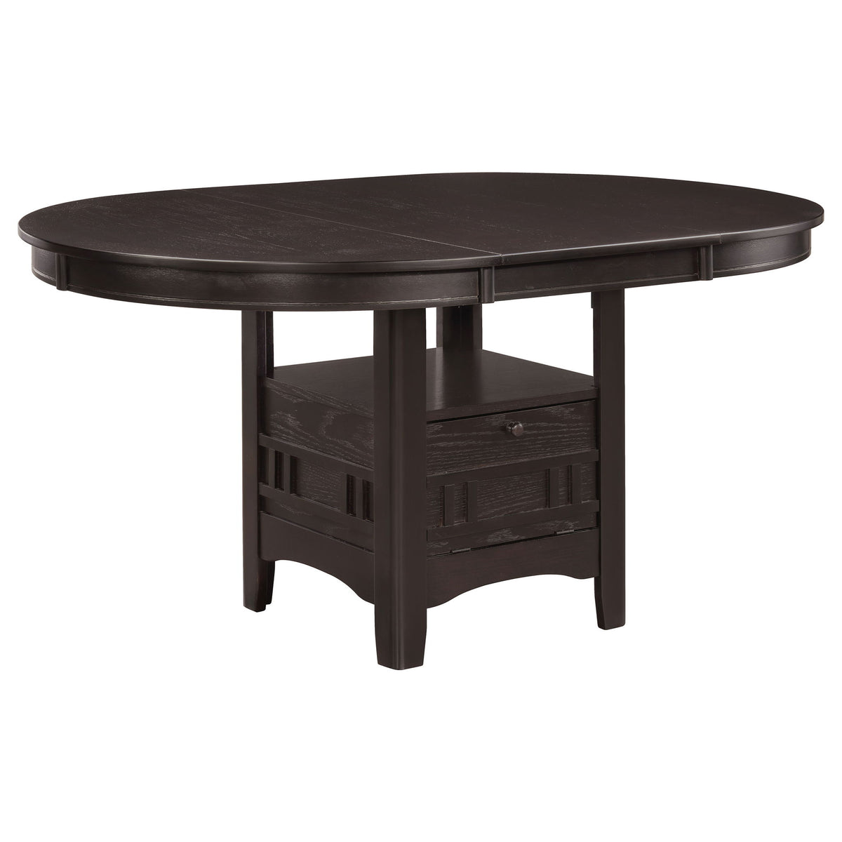 Illkirch - Oval Extension Leaf Dining Table With Expandable Surface - Espresso