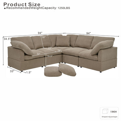 Modular Cloud Sofa Freely Configurable Corner