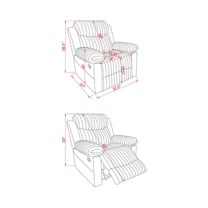 Bruni - Glider Recliner With Manual Recline