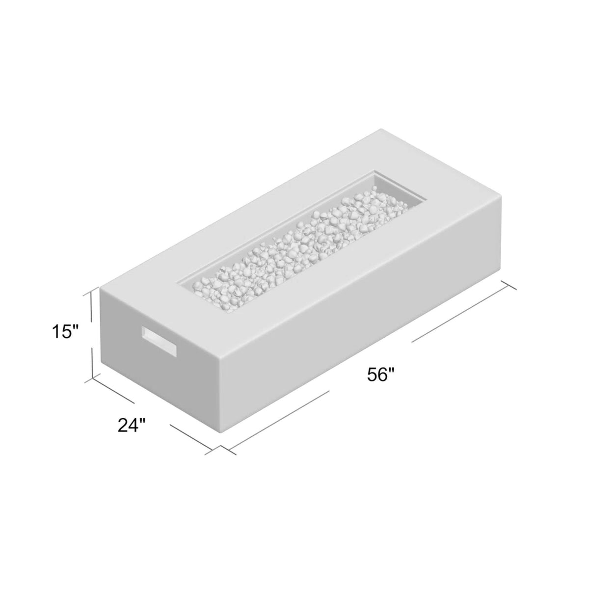 Mesa para fogata de propano para exteriores